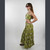 FLOWER PICNIC MAXI SKIRT Cotton Floral Faux Patchwork Print Tiered Patchwork Maxi Skirt w/ Elastic Drawstring Waist & Pockets