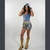 HEY JUDE SHORTS triped Cotton Patchwork Elastic Drawstring Waist Hot Shorts w/ Pockets