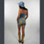 BOOGIE NIGHTS TOP Soft Stretch Denim 2 Tone V Neck Crop Top
