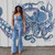 BOOGIE NIGHTS PANTS Soft Stretch Denim 2 Tone Paneled Drawstring Side Zip Bell Bottom Pants
