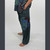 SHROOMSCAPE PANTS Cotton Stonewash Elastic Drawstring Waist Mushroom Print Patchwork 7 Pocket Men's Pants Solid w/ Patchwork Detail & Piping