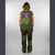 RIFKIN VEST Cotton Stripied Stonewash Patchwork Button Up Vest w/ Grateful Dead Steal Your Face Back Embroidery
