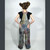 JUBILEE OVERALLS Striped Cotton Stonewash Patchwork Overall Multi Grateful Dead Print - Earl Grey - S