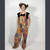 JUBILEE OVERALLS Striped Cotton Stonewash Patchwork Overall Multi Grateful Dead Block Print - Earl Grey - S