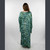 DONNA JEAN DUSTER Viscose Tie Dye Angle Cut Wide Sleeve 3 Button Long Duster w/ Tonal Spaced Out Bolt Embroidery w/ Pockets