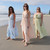 PASTEL KISSES DRESS Crepe Rayon &  Lace Detailed Open Back Maxi Dress w/ Pockets