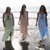 PASTEL KISSES DRESS Crepe Rayon &  Lace Detailed Open Back Maxi Dress w/ Pockets
