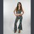 SHROOMY BLOOMY CROP TOP Cotton Spandex Groovy All Over Mushroom Print Crop Tank Top