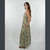 WATER LILY MAXI DRESS Cotton Drawstring Halter Maxi Dress w/ Smocking Back - Batik  Flower