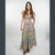 WATER LILY MAXI SKIRT Cotton  Smocking  Waist Tiered Patchwork Maxi Skirt  - Batik  Print