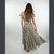 WATER LILY MAXI SKIRT Cotton  Smocking  Waist Tiered Patchwork Maxi Skirt  - Batik  Print