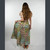 ROSE BUD MAXI SKIRT Cotton  Smocking  Waist Tiered Patchwork Maxi Skirt  - Rose Print