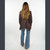 SHIMMERING SOUL TUNIC Rayon Crepe Mirror Long Sleeve Kurtha w/ Ari Embroidery