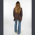 SHIMMERING SOUL TUNIC Rayon Crepe Mirror Long Sleeve Kurtha w/ Ari Embroidery
