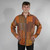ROAD TRIP SHIRT Striped Cotton Patchwork Long Sleeve Collar Shirt w/ Front Chest Pocket
