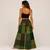 MAGIC CAP PANTS Cotton Mushroom Print Patchwork Wide Leg Back Elastic Pants w/ Pockets