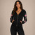 WILD ROSE HOODIE Cotton Fleece Zip Up Crop Hoodie w/ Ornate Rose Embroidery Up Arms & Pockets