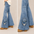 ROSEMARY PANTS Cotton stonewash Elastic Waist Patchwork Booty Pants w/ Tie Dye, Razor Cut & Tonal GD SYF Rose Embroidery & Hidden Pocket