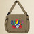 Grateful Dead Cotton Square Shoulder Bag w/ 2 Extra Zipper Pockets, 2 Bottle Pockets Adjustable Strap & Grateful Dead Stealie & Bear Print
