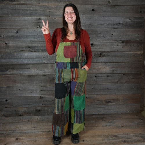 HUCKLEBERRY OVERALLS Heavy Cotton Stonewash Patchwork