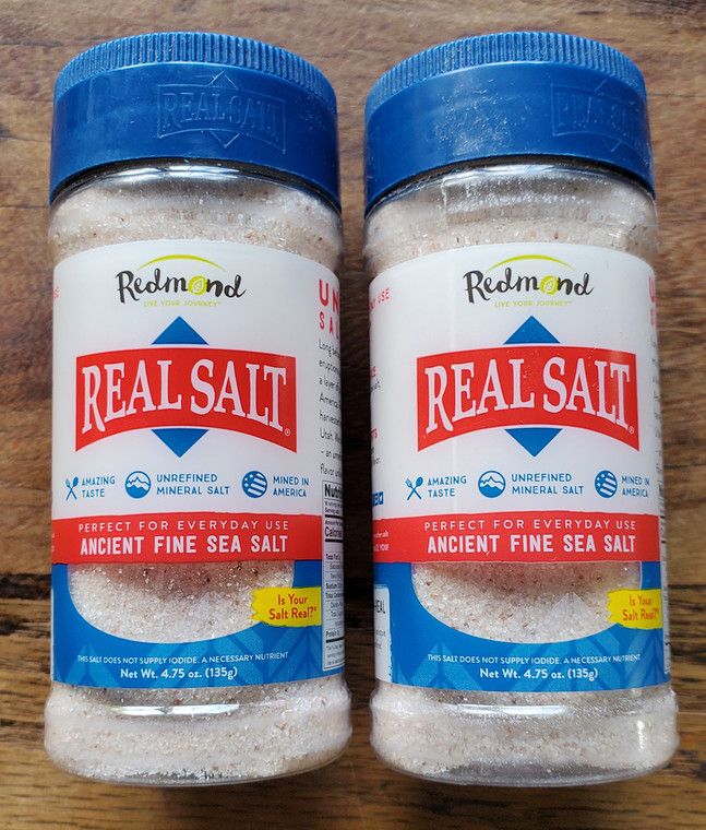 Sole Water Salt 4.75oz Redmonds Real Salt 2 Pack for Home Fermentation