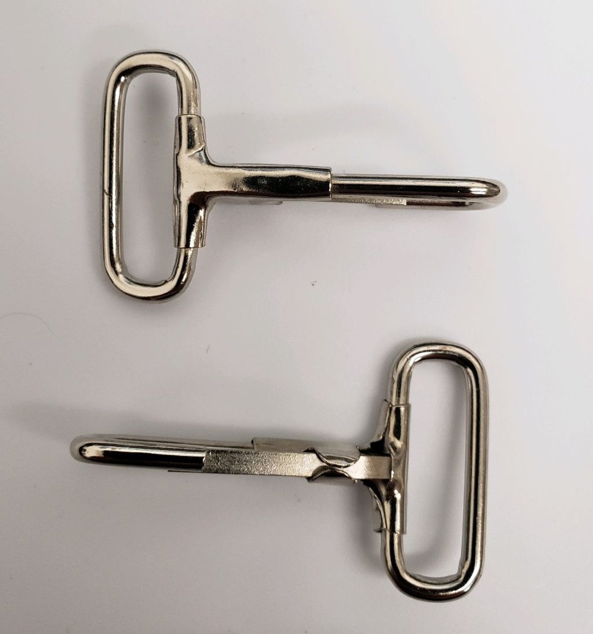 2 Pack of Chrome Plated Brass Bimini Top Spring Snap Hooks for