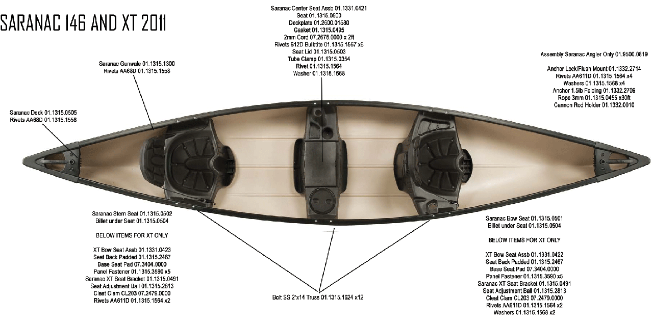 Saranac Center Seat Lid Tg Watersports Llc