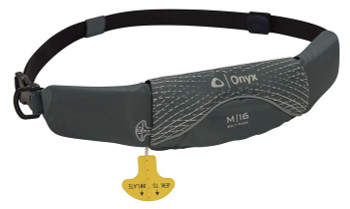 Onyx M/16 Adult SUP / Kayak Manual Inflatable Belt Pack Gray