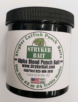 Stryker Catfish Punch Bait  ALPHA BLOOD 12 oz