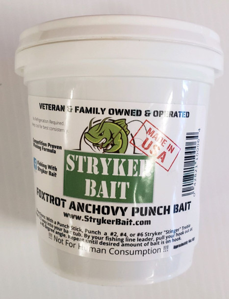 Stryker Catfish Punch Bait  FOXTROT ANCHOVY 12 oz