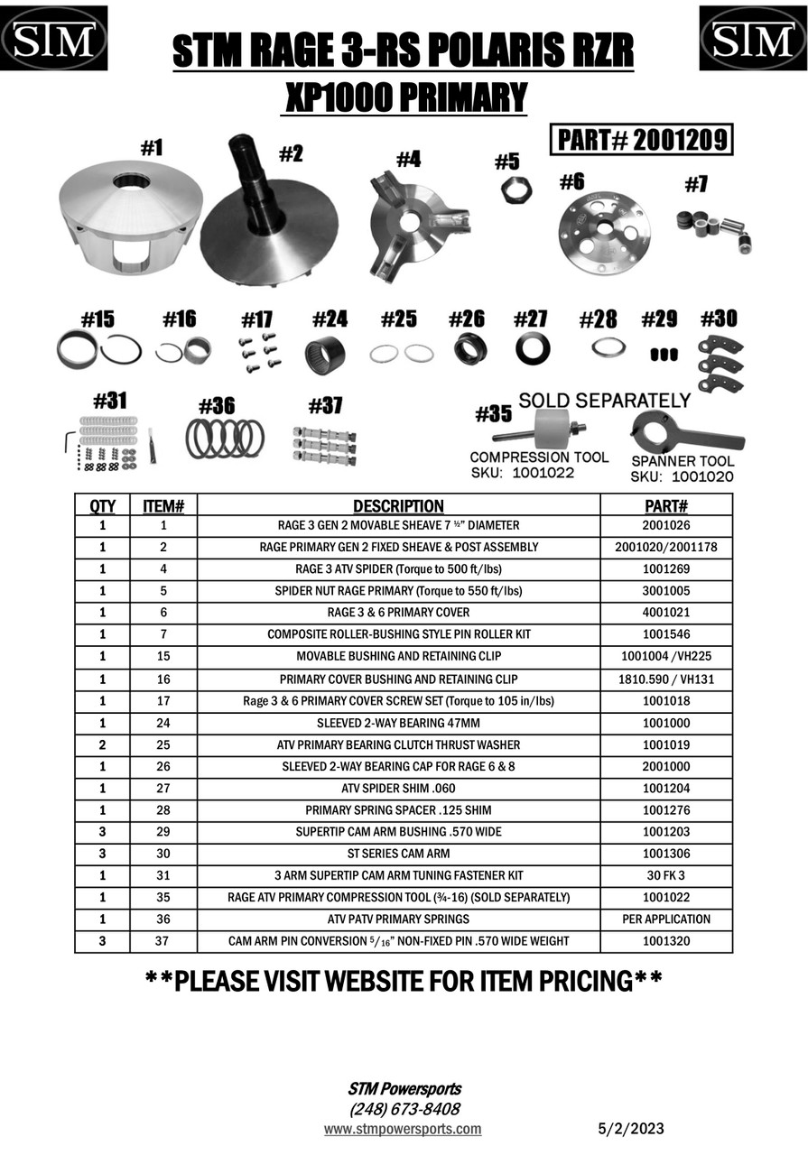STM Rage 3RS ATV Primary RZR XP1000 - STM POWERSPORTS