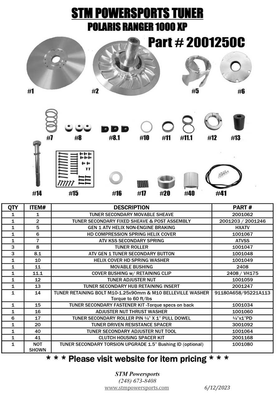 Polaris Ranger XP-1000 DOHC STM Tuner Secondary - STM POWERSPORTS