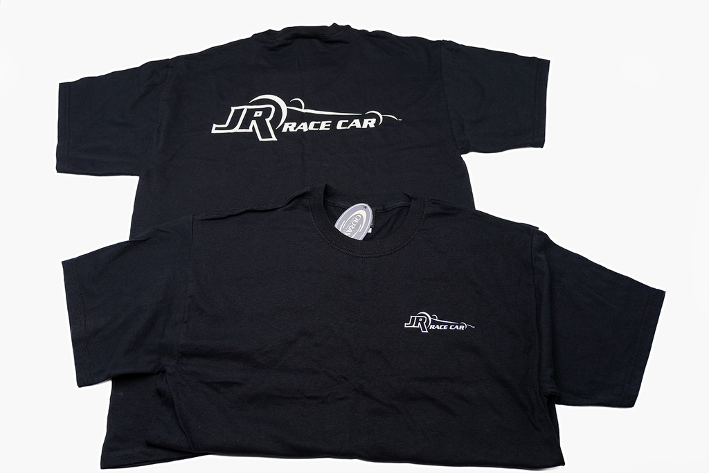 JR Race Car Adult T-shirt - Black/White Logo