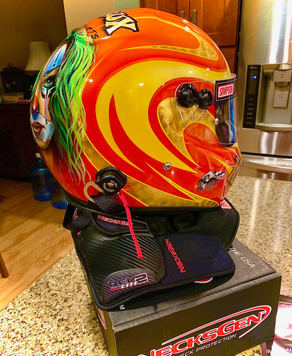 NecksGen neck protection installed on helmet.