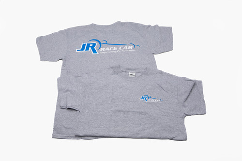 JR Race Car YOUTH T-Shirt - Gray & Blue Logo