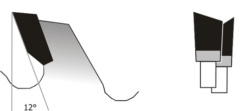 25-12002420 Altecnica 120mm x 2x12 Split Scoring Saw Blade 20mm Bore