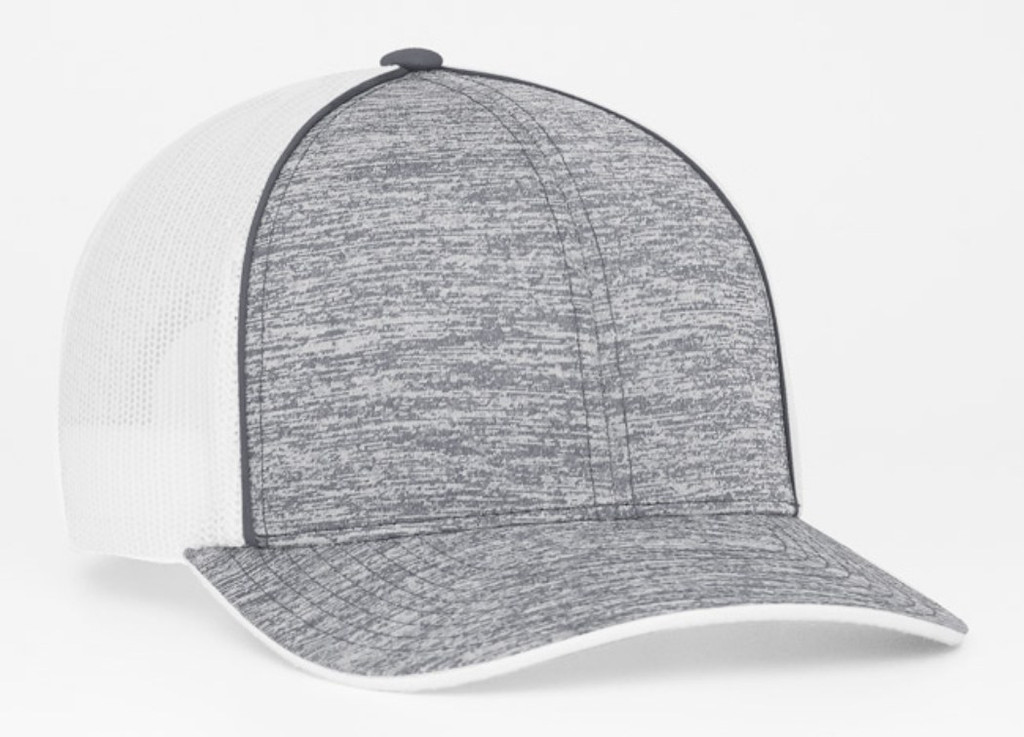 Pacific Headwear 106C Heather Mesh Snapback Adjustable Trucker Hat
