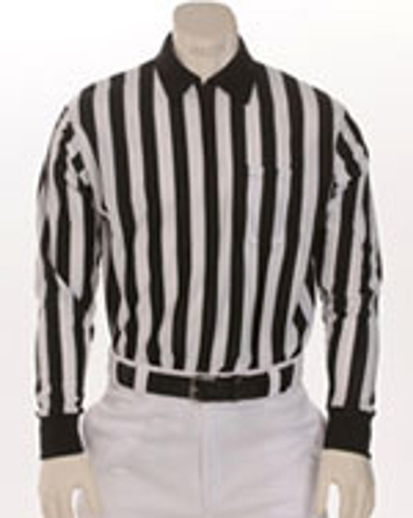 Smitty FBS-113 1" stripe Performance Heavyweight Interlock fabric Long-Sleeve Officials' Shirt