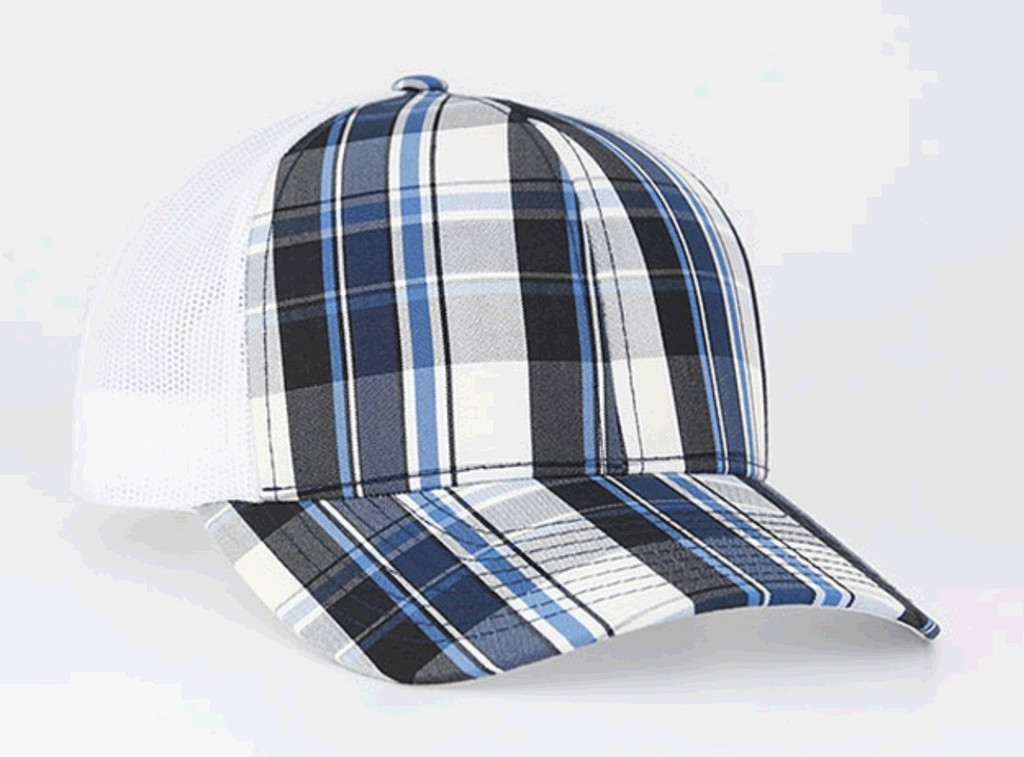 plaid trucker hat