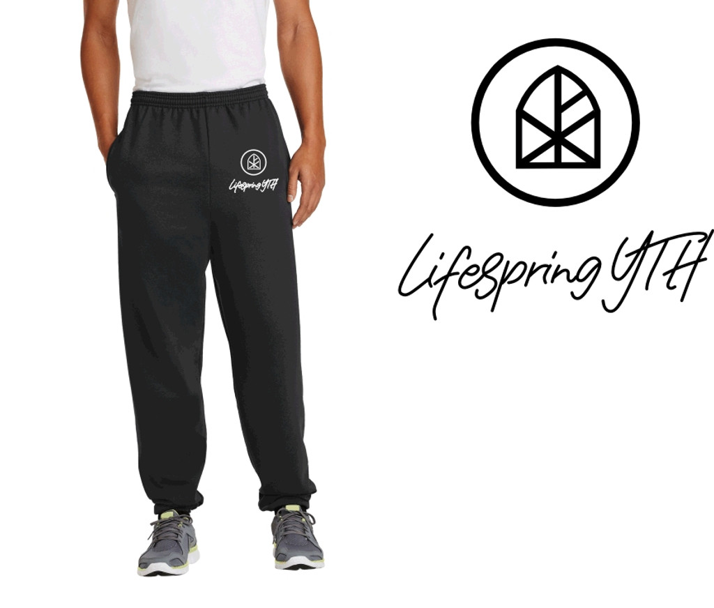 Cotton Pants, Elastic at Ankles w/ Embroidered YTH logo, LIFESPRING