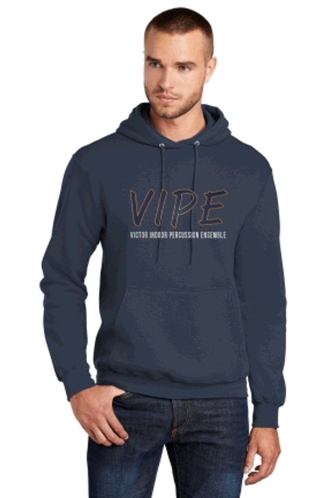 Adult Cotton Hooded Sweatshirt w/ Embroidered Logo VIPE