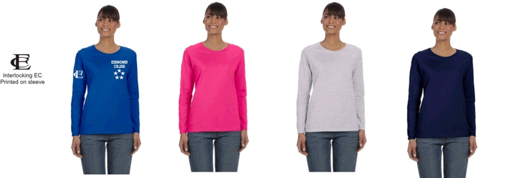 Cotton T-Shirt, Long-Sleeve, Women's, EISENHOWER