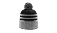 Richardson 134 Striped beanie w/ cuff & pom