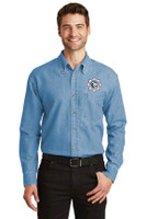 Men's denim shirt w/ embroidered logo, EISENHOWER