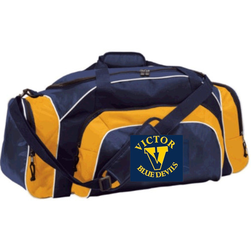 Duffle bag, 28" x 13" x 14",  Victor Blue Devils Logo