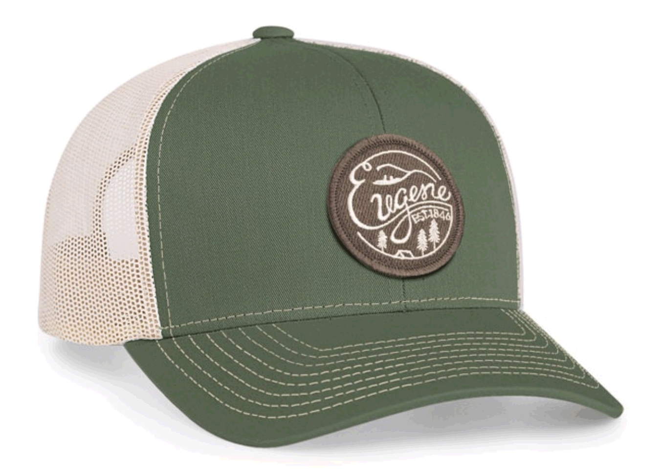 Pacific Headwear 104S Contrast Stitching Mesh Trucker Hat