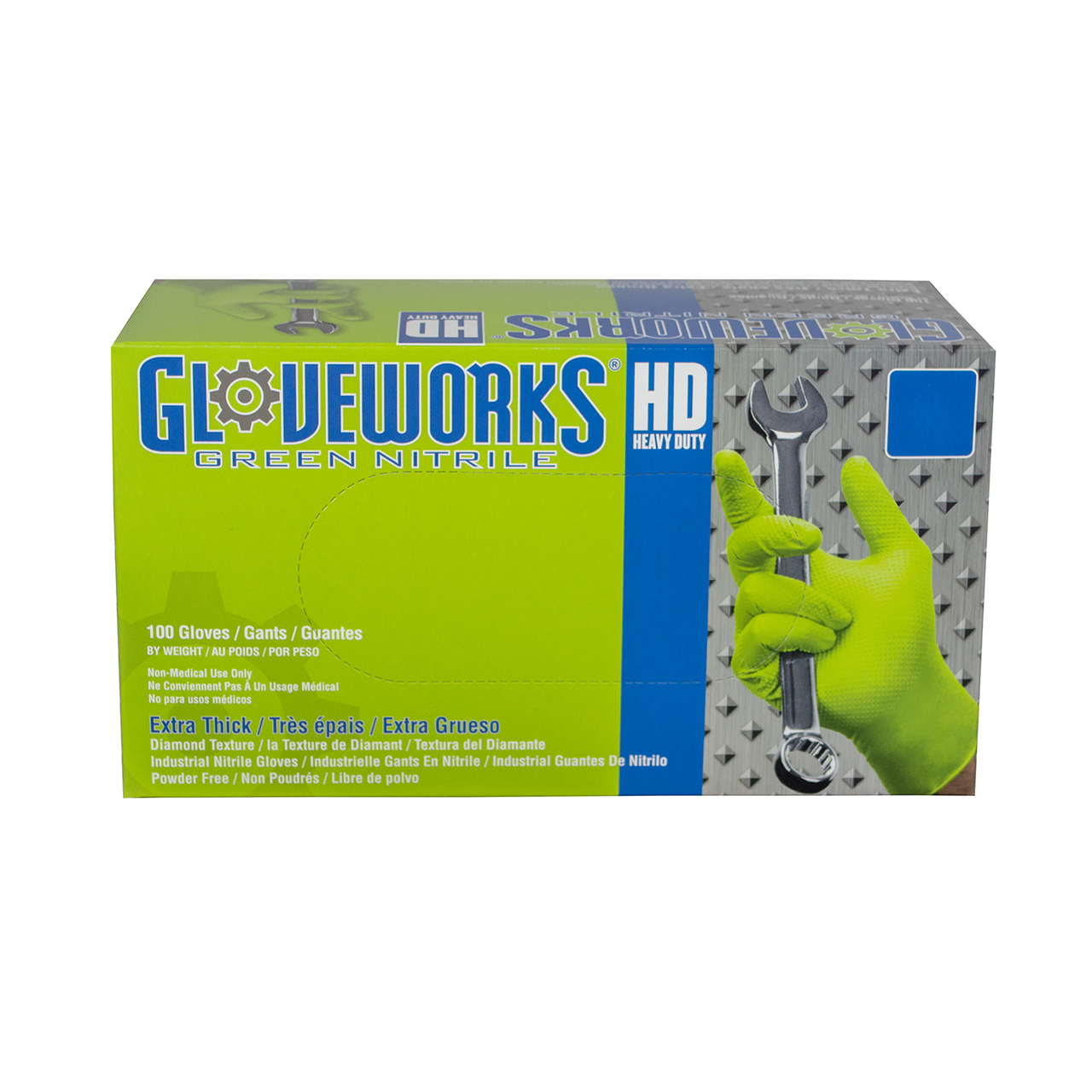 Gloveworks HD Green Nitrile Industrial Latex Free Disposable Work