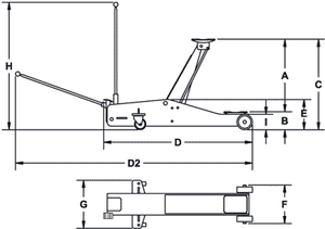 Chicago Pneumatic CP80020 FLOOR JACK 2T | 8941181021 Image 2