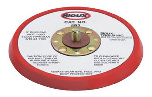 Sioux Tools 593J Orbital Sander Backing Pad | 5" Pad Diameter | Hook and Loop Backing | Non-Vacuum