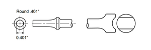 Tie Rod Shank Round .401" by CP Chicago Pneumatic - A046057 available now at AirToolPro.com